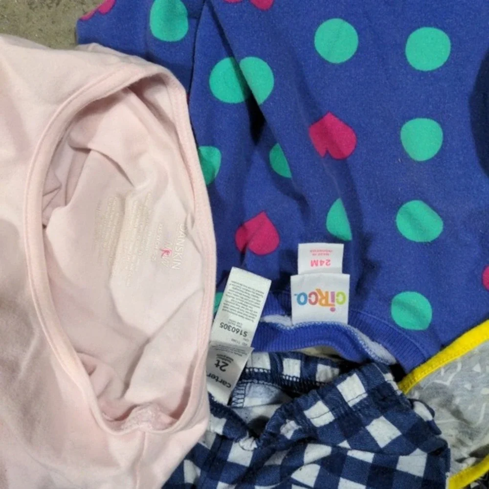 7pc Toddler Baby Girl Clothing Lot 2T 24M Carter's Old Navy Danskin Mixed Brands